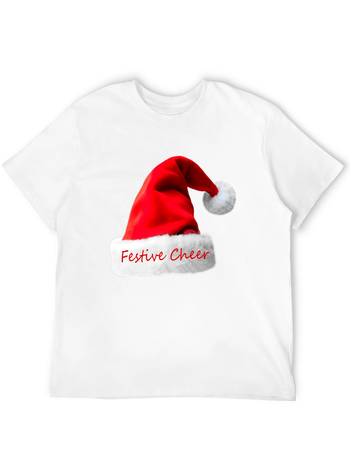 Festive Cheer Santa Hat Graphic T-Shirt