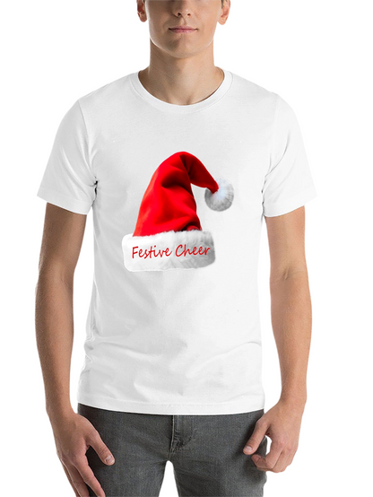 Festive Cheer Santa Hat Graphic T-Shirt