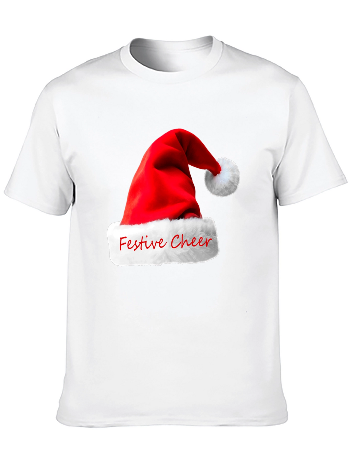 Festive Cheer Santa Hat Graphic T-Shirt