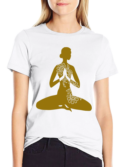 Yoga Pose T-Shirt - Black Meditative Graphic Tee