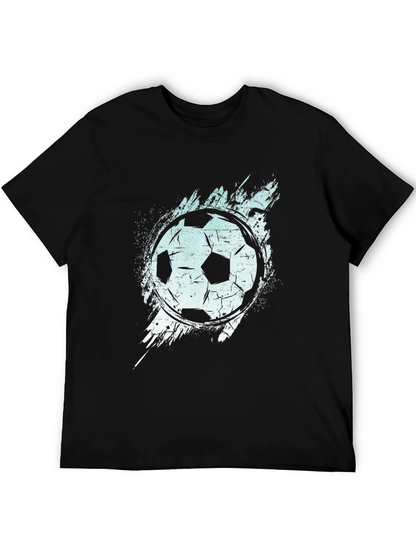 Soccer Ball Graphic T-Shirt - Black