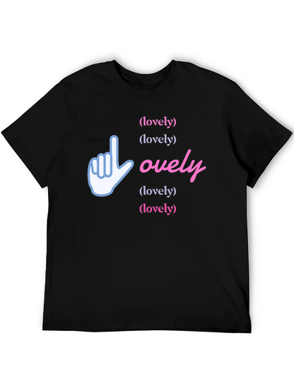 Lovely Graphic Print Black T-Shirt