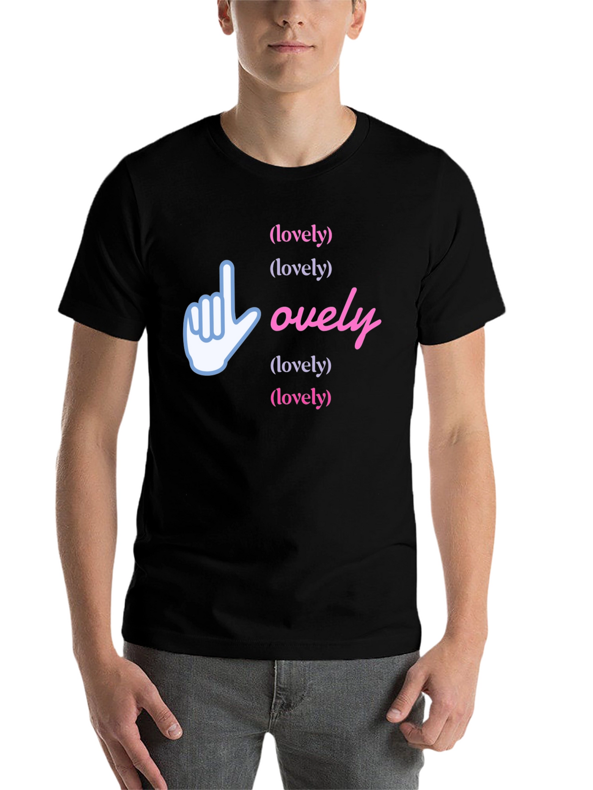 Lovely Graphic Print Black T-Shirt