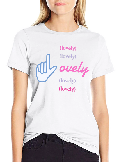 Lovely Graphic Print Black T-Shirt