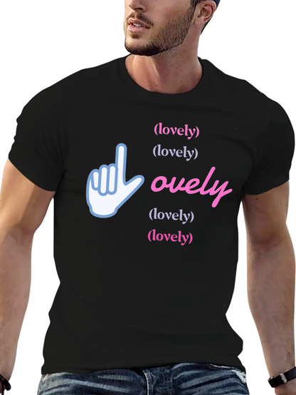 Lovely Graphic Print Black T-Shirt