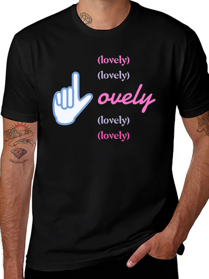 Lovely Graphic Print Black T-Shirt