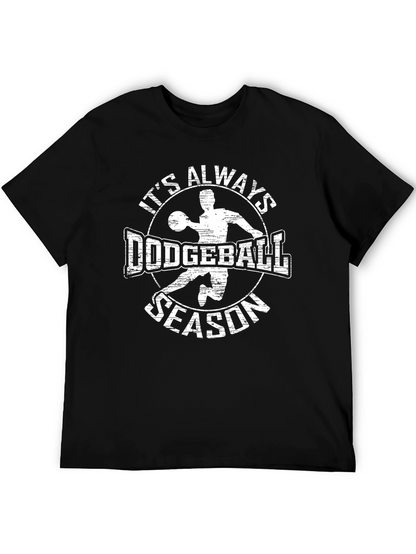 Dodgeball Season Black Graphic T-Shirt