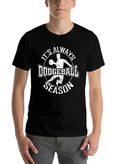 Dodgeball Season Black Graphic T-Shirt
