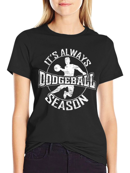 Dodgeball Season Black Graphic T-Shirt