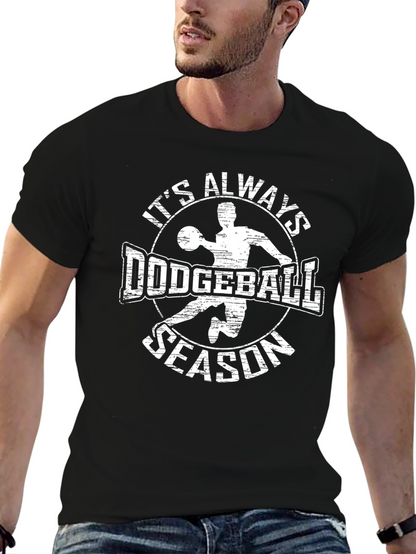 Dodgeball Season Black Graphic T-Shirt