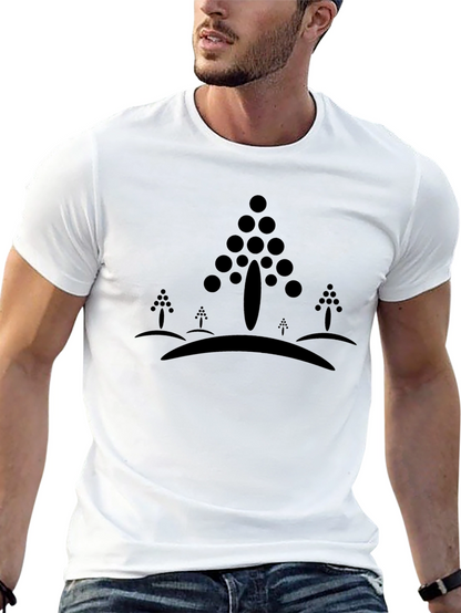 Abstract Forest Tee - Black Graphic T-Shirt