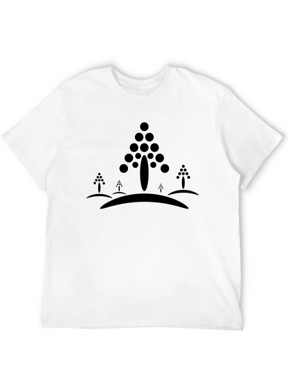 Abstract Forest Tee - Black Graphic T-Shirt