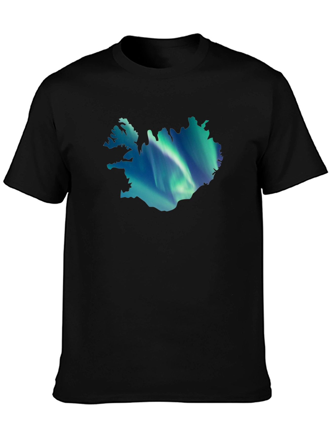 Iceland Aurora Graphic Tee - Mens Black T-Shirt