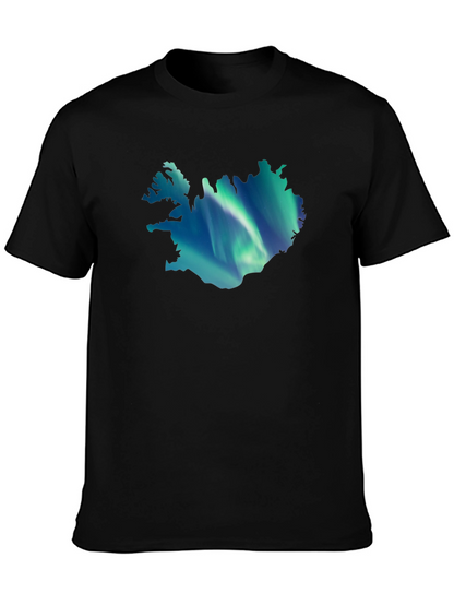 Iceland Aurora Graphic Tee - Mens Black T-Shirt