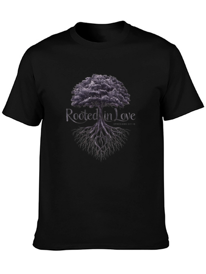Rooted in Love Tree Graphic Tee - Black