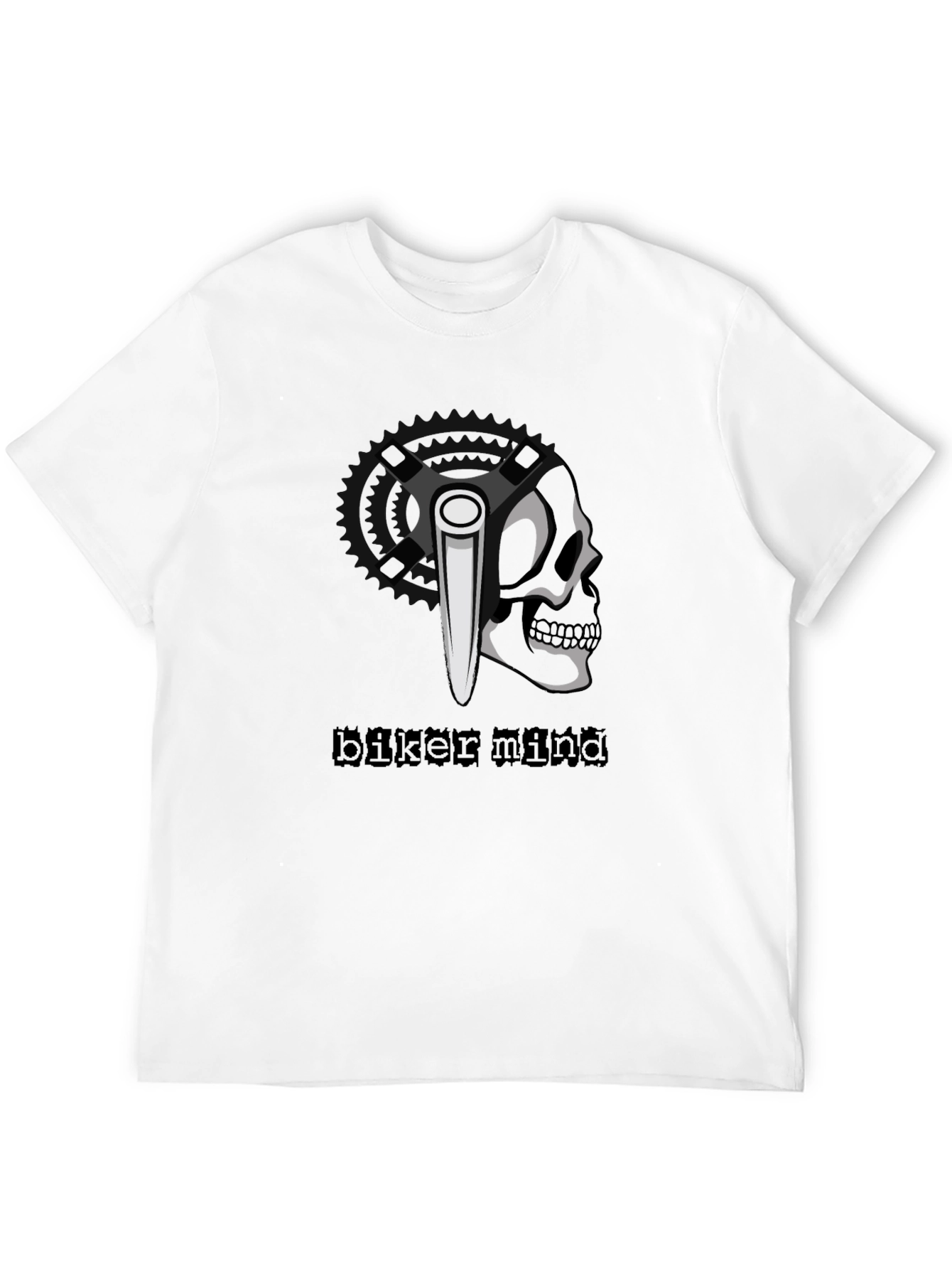 Biker Mind T-Shirt - Skull & Crossbones Graphic Tee