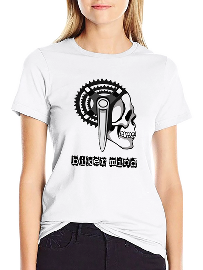 Biker Mind T-Shirt - Skull & Crossbones Graphic Tee
