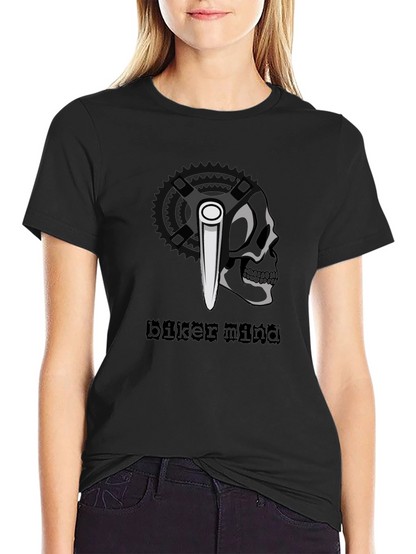 Biker Mind T-Shirt - Skull & Crossbones Graphic Tee