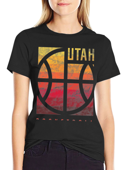 Utah Basketball Graphic Tee - Mens Black T-Shirt