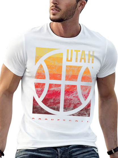 Utah Basketball Graphic Tee - Mens Black T-Shirt