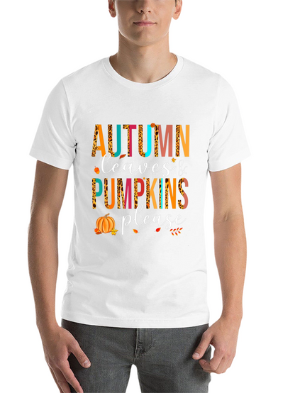 Autumn Leaves & Pumpkins Please T-Shirt