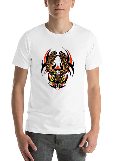 Eagle Graphic Black Tee - Bold Tribal Design