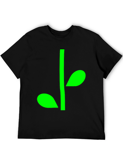 Green Sprout Graphic Black T-Shirt