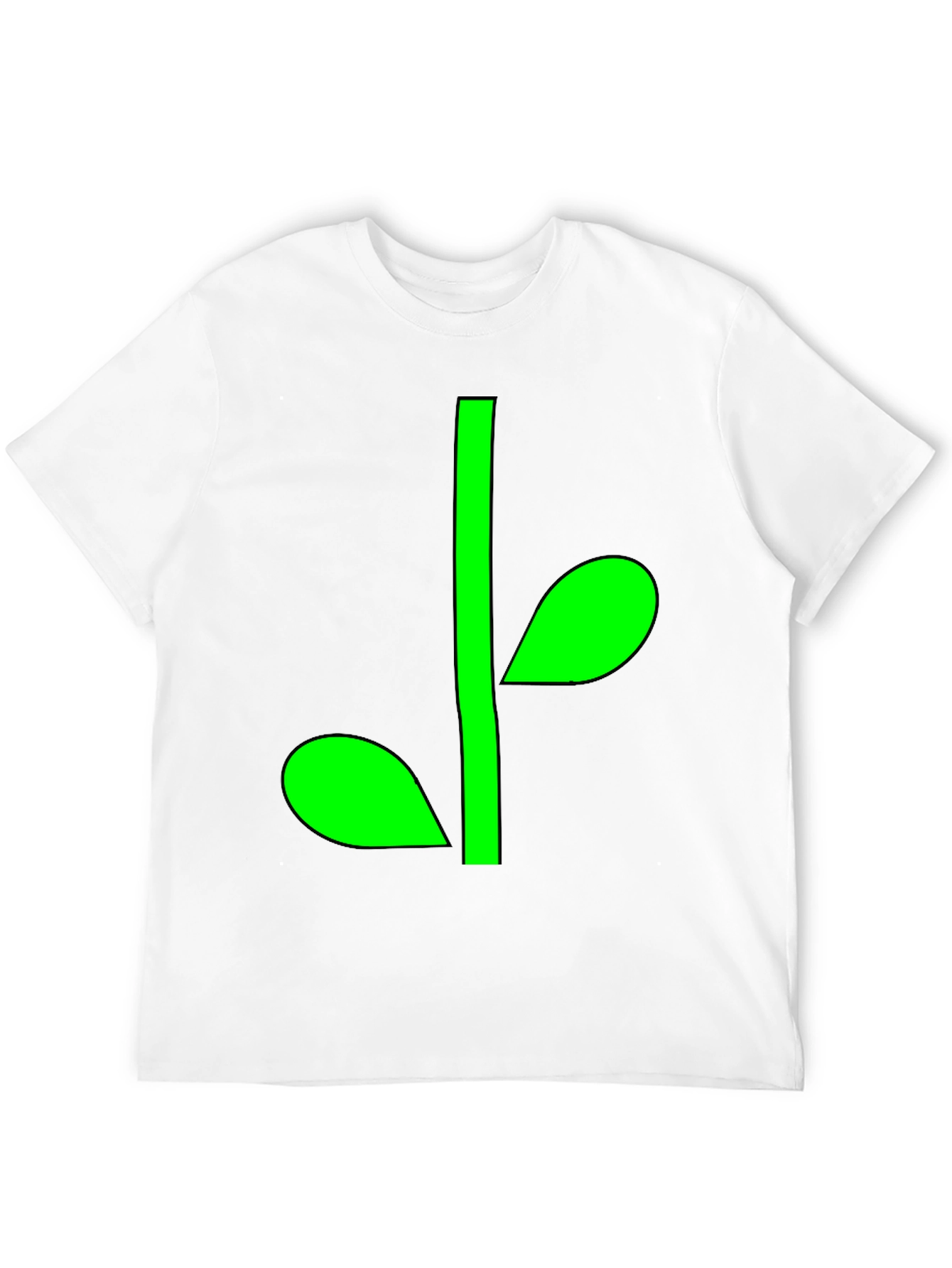 Green Sprout Graphic Black T-Shirt