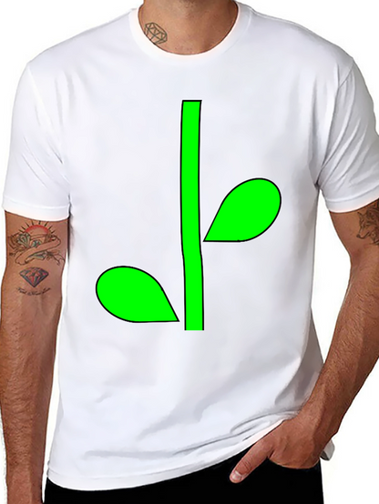 Green Sprout Graphic Black T-Shirt