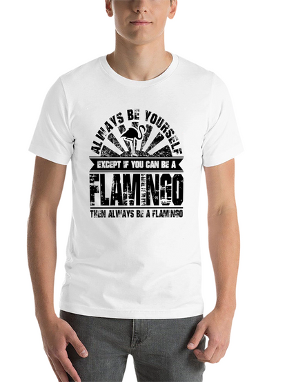 Be a Flamingo Black Graphic T-Shirt