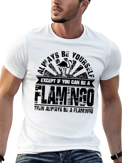 Be a Flamingo Black Graphic T-Shirt