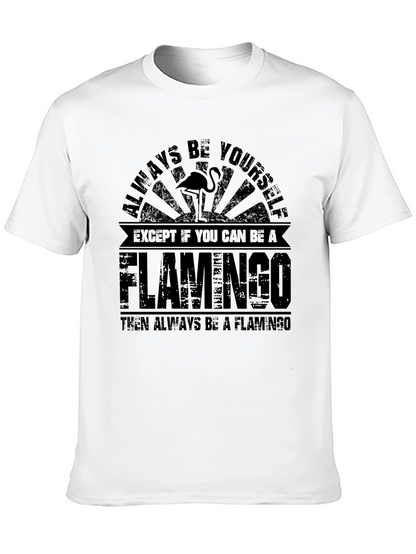Be a Flamingo Black Graphic T-Shirt