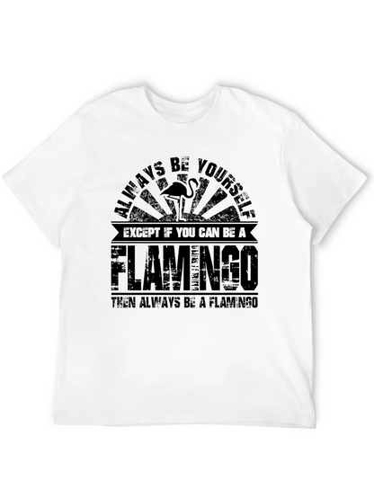 Be a Flamingo Black Graphic T-Shirt