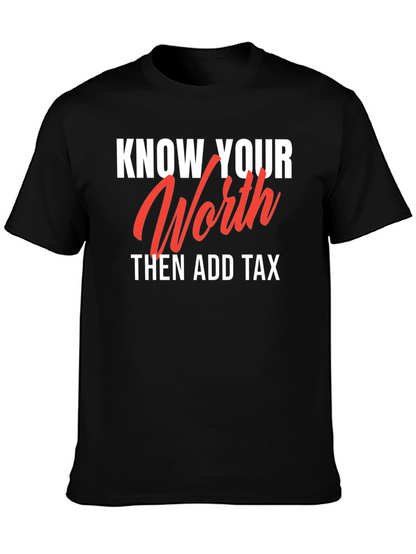 Know Your Worth Black Graphic Tee