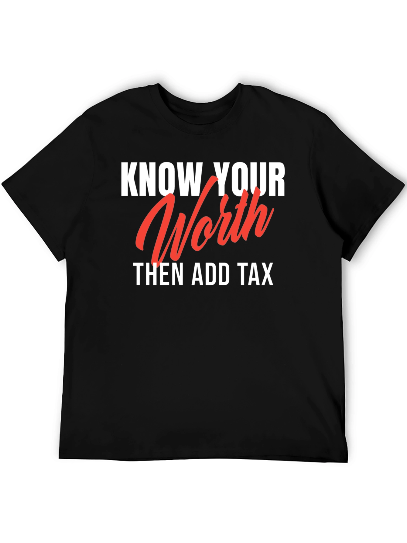 Know Your Worth Black Graphic Tee