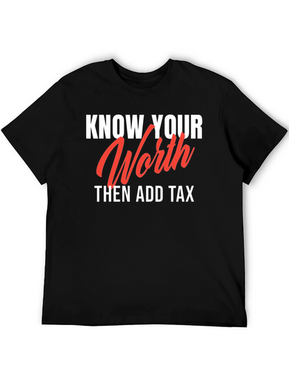 Know Your Worth Black Graphic Tee