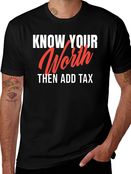 Know Your Worth Black Graphic Tee