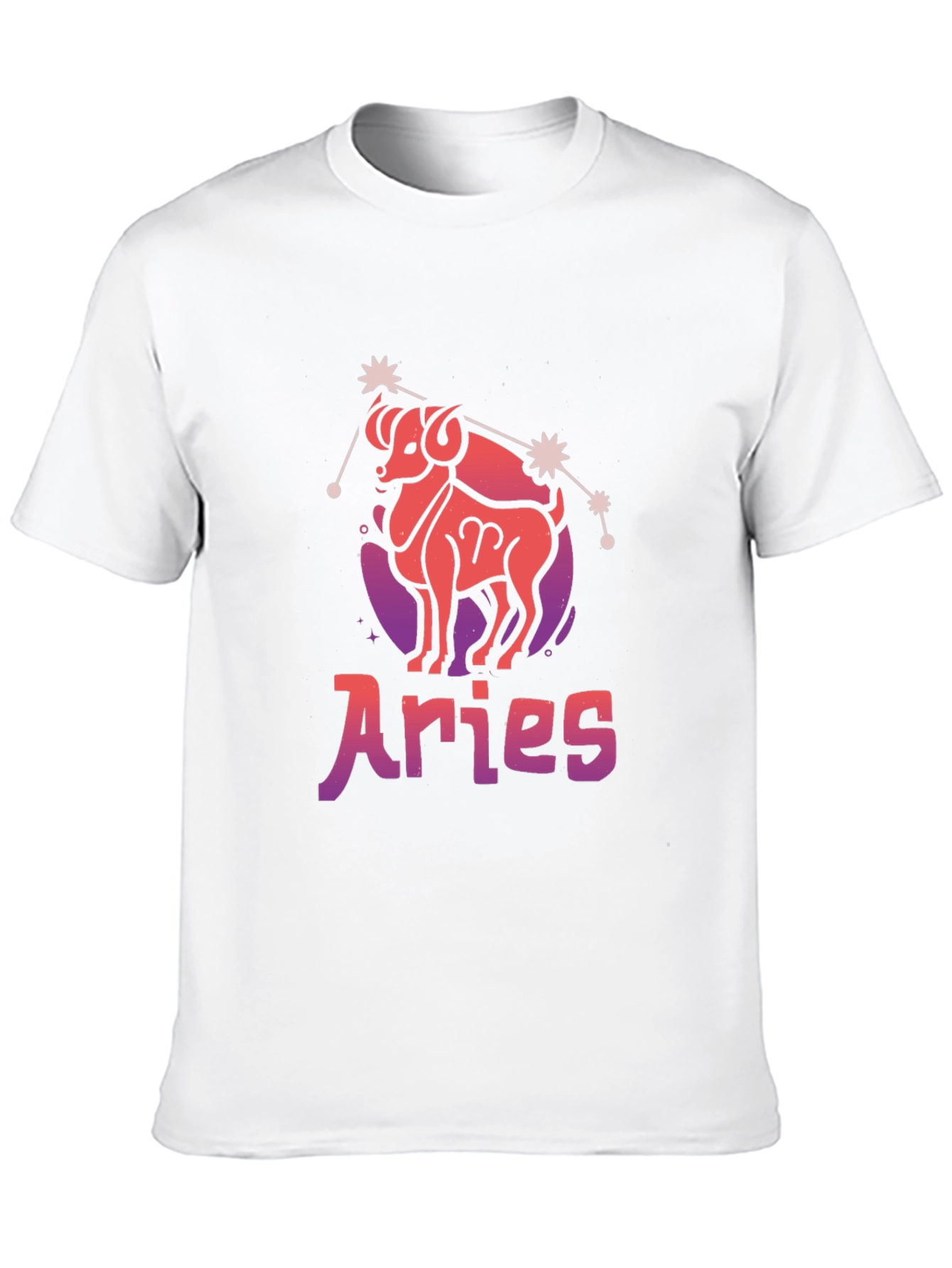 Aries Zodiac Graphic T-Shirt - Black Cotton Tee