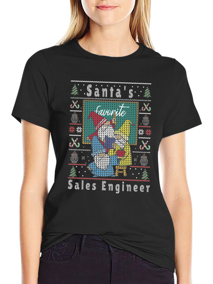 Santas Favorite Sales Engineer Ugly Christmas Sweater T-Shirt