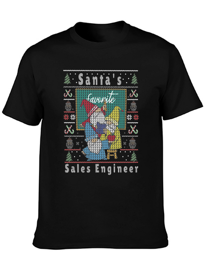 Santas Favorite Sales Engineer Ugly Christmas Sweater T-Shirt