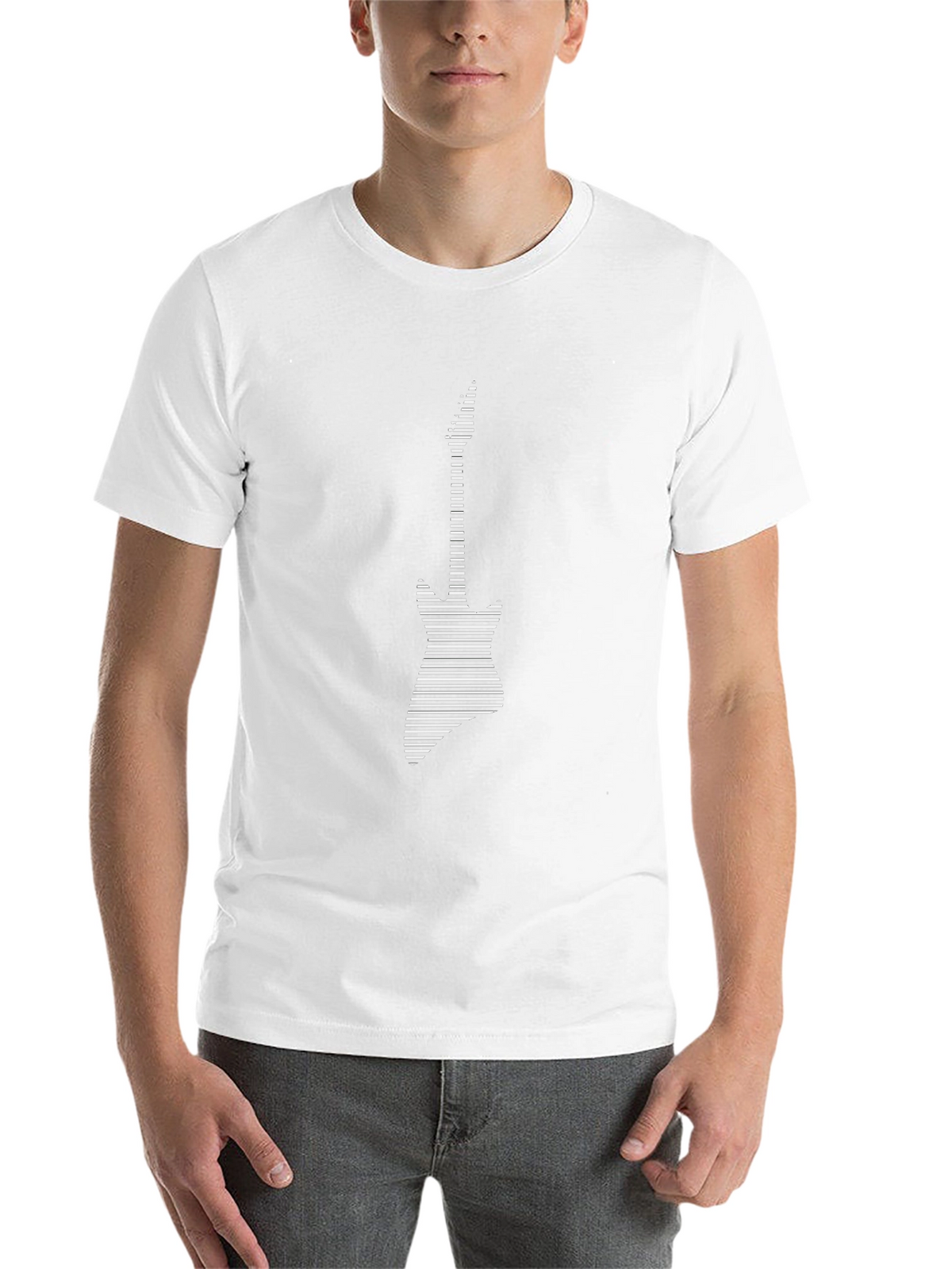 Stripped Electric Guitar Graphic Tee - Black