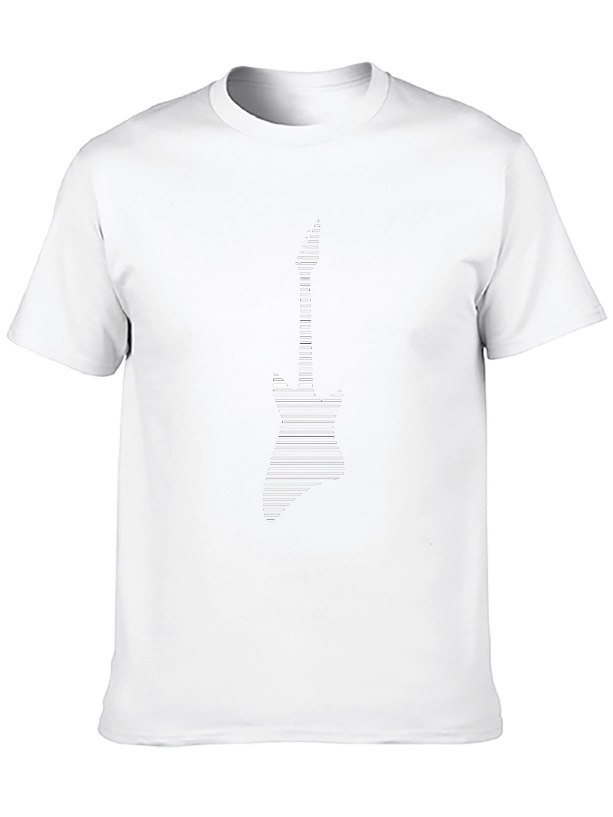 Stripped Electric Guitar Graphic Tee - Black