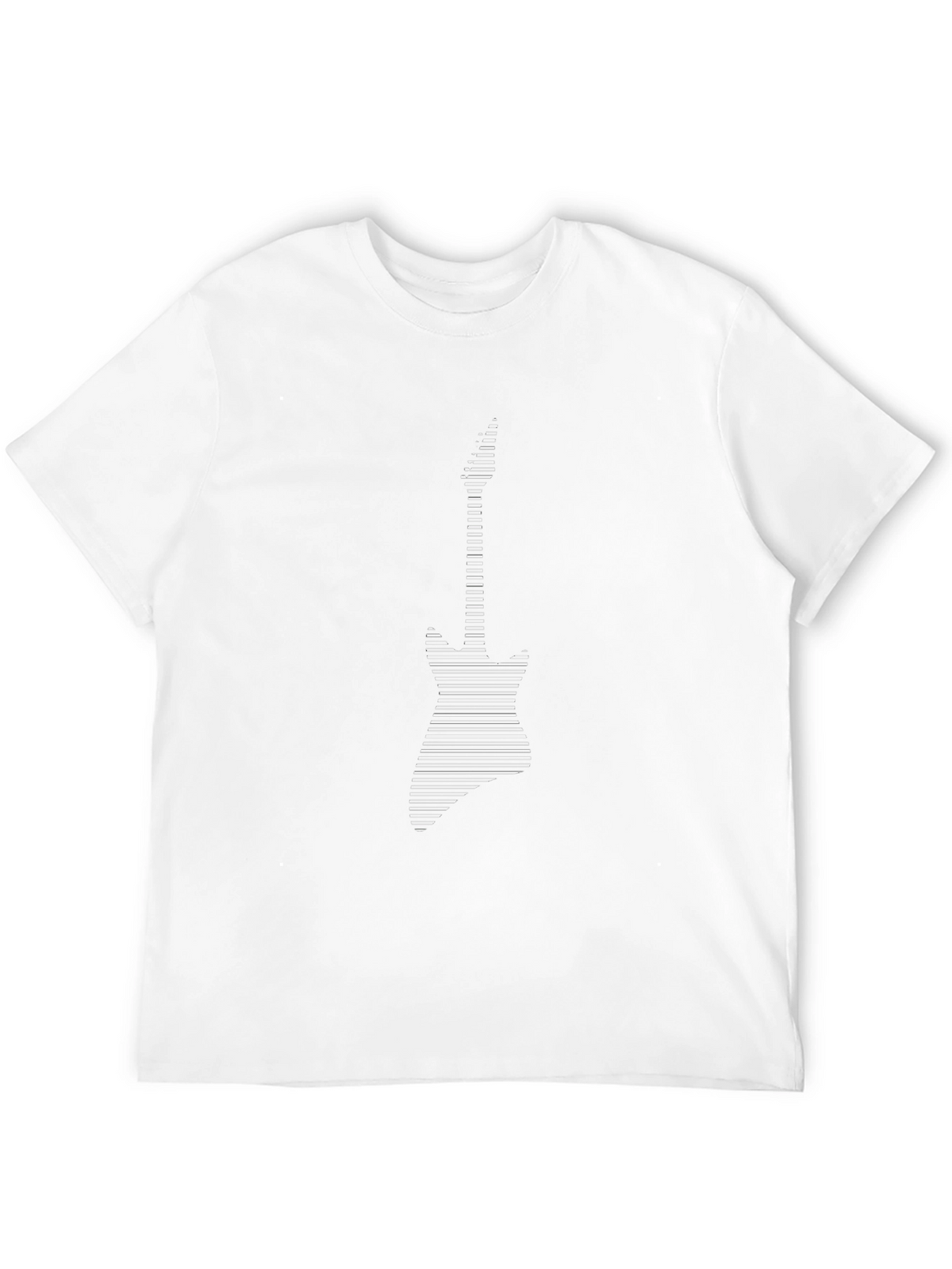 Stripped Electric Guitar Graphic Tee - Black