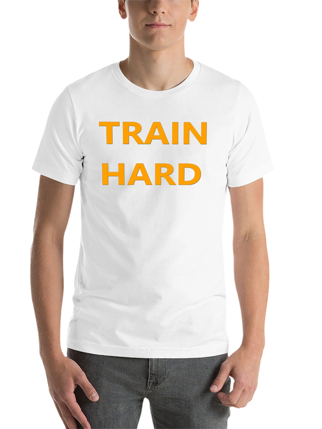 Train Hard Black T-Shirt - Motivational Fitness Apparel