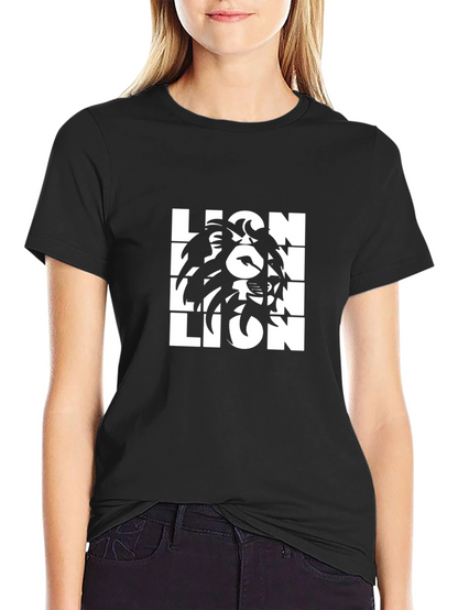 Lion Graphic Tee - Bold Black T-Shirt