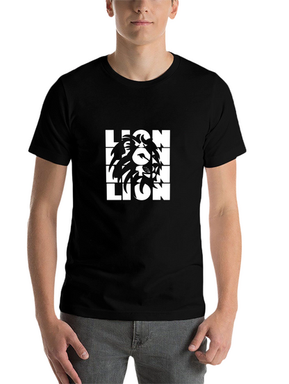 Lion Graphic Tee - Bold Black T-Shirt