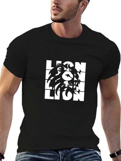 Lion Graphic Tee - Bold Black T-Shirt