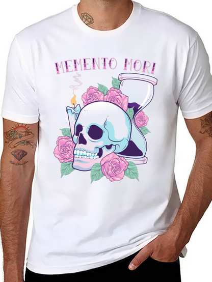 Memento Mori Skull & Roses Graphic Tee