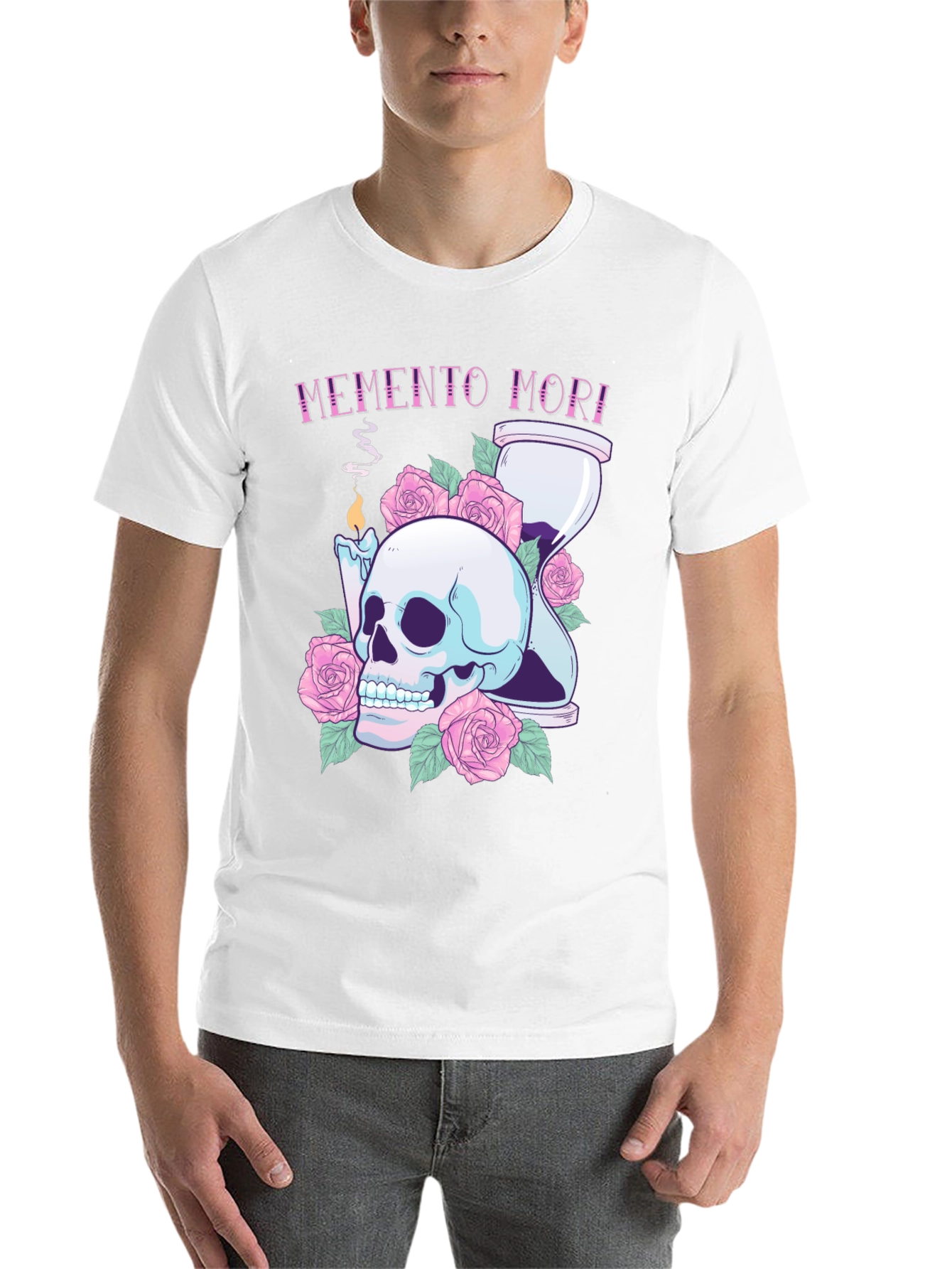 Memento Mori Skull & Roses Graphic Tee
