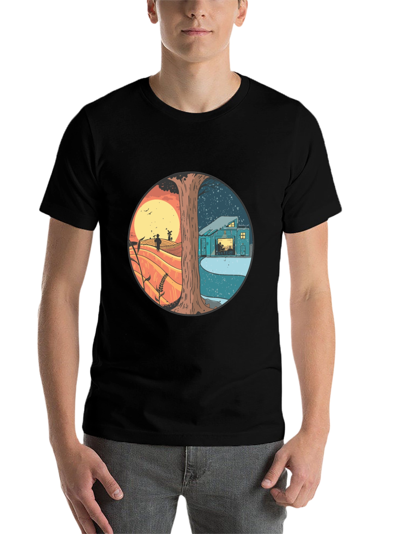 Day & Night Graphic T-Shirt